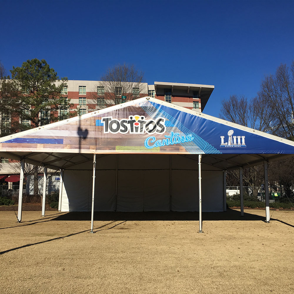 Branded Decals on Tostitos tent